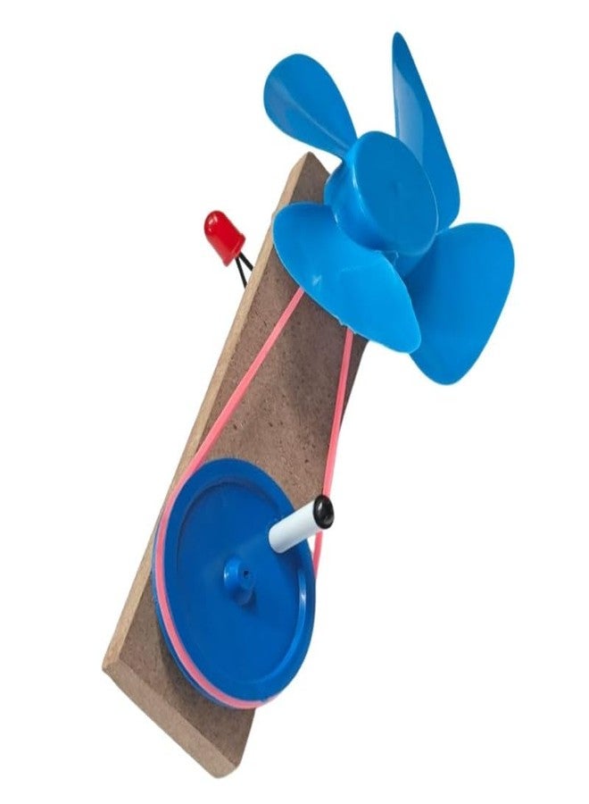 ESPtronics مجموعة ESPtronics الجاهزة للتجميع، طاحونة هوائية، لوحة شمسية، خلية، تجربة علمية، 6 فولت، نموذج عملي فيزيائي، مجموعة ألعاب للأطفال في المدرسة (مولد طاحونة هوائية) - Image 1